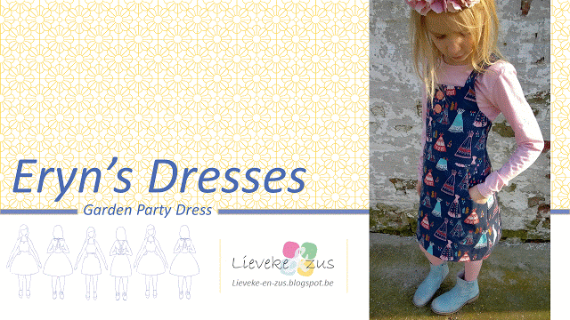 Eryn's dresses Garden Party Dress Digitaal patroon Lieveke en zus