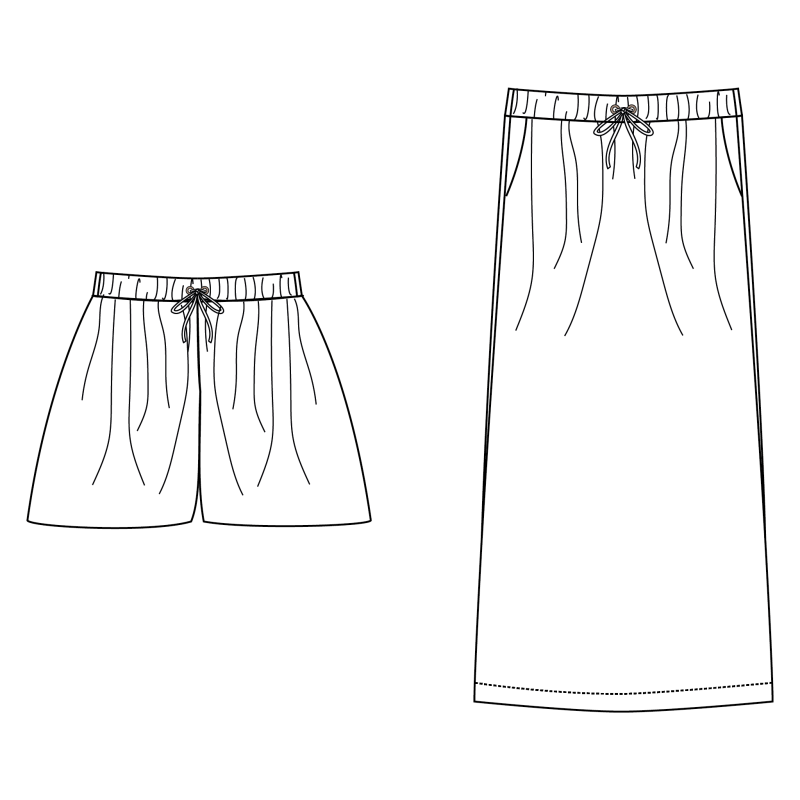 Lola skirt & flared shorts - PDF(ENG)