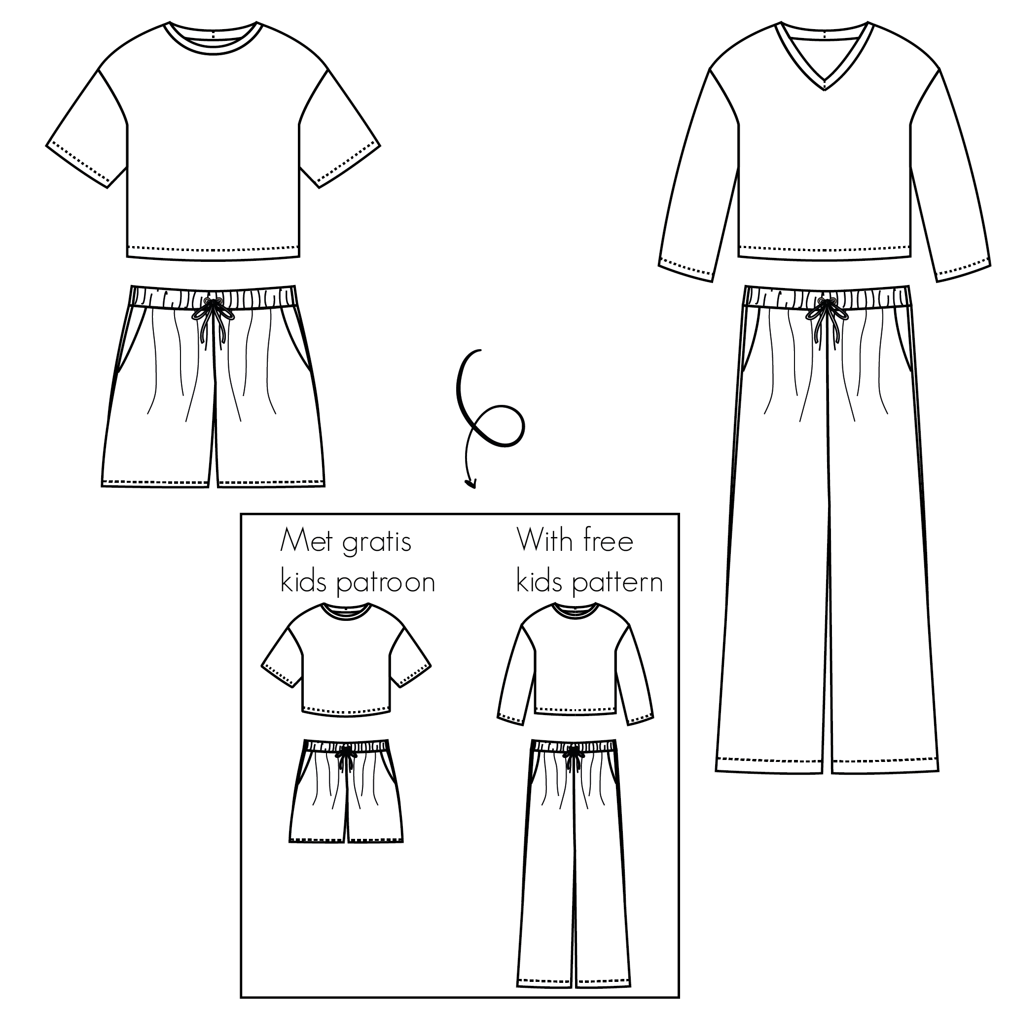 Lola loungewear set voor dames & tieners
