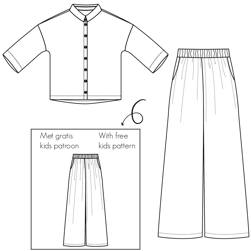 Kiki broek en blouse voor dames & tieners - PDF(NL)