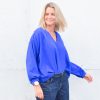 Lucia blouse dames en tieners blauw